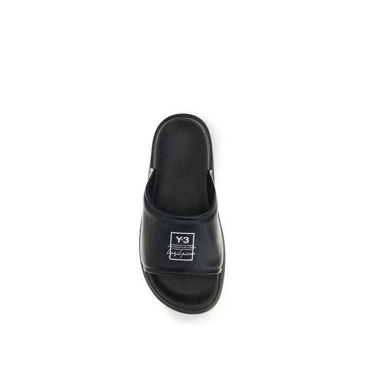 Y-3 Black Calf Leather Bos Taurus Sandals