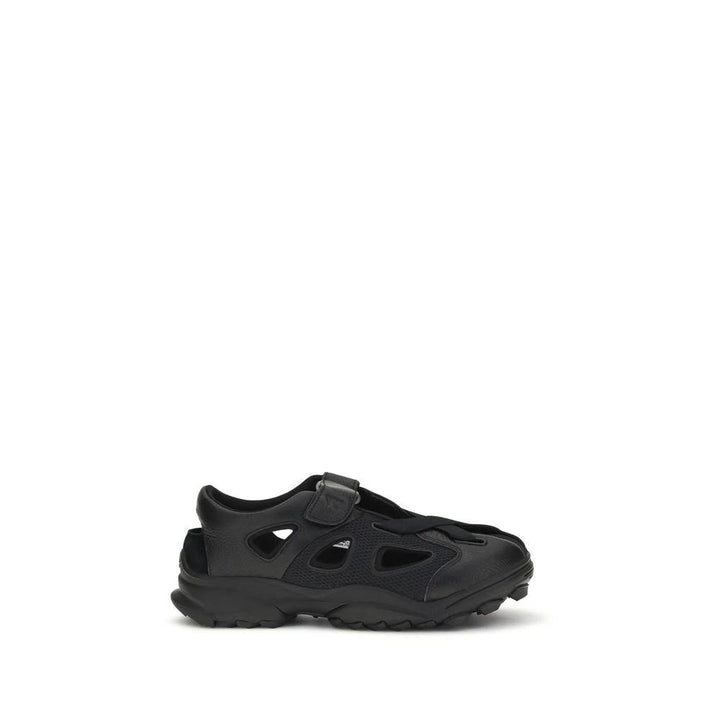 Y-3 Black Calf Leather Bos Taurus Flat Sandals