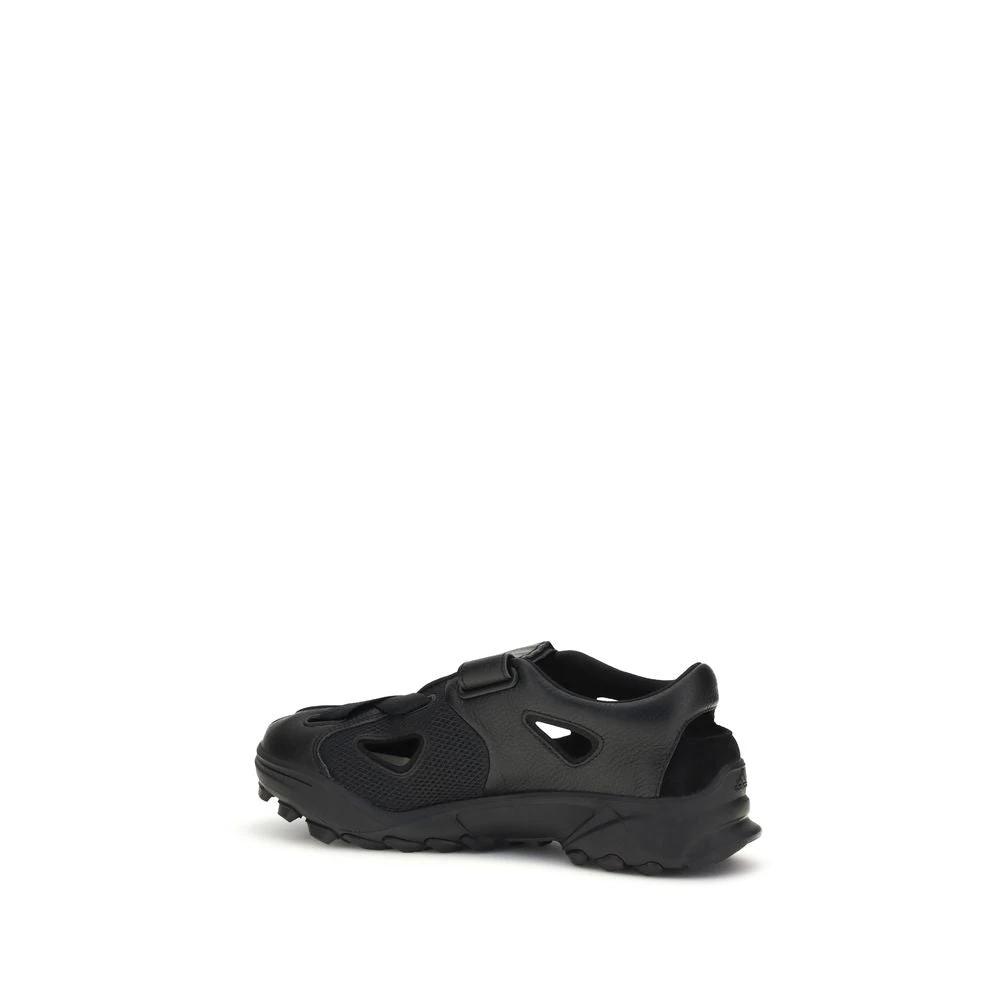 Y-3 Black Calf Leather Bos Taurus Flat Sandals