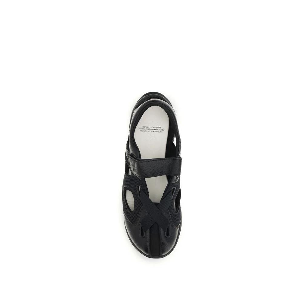 Y-3 Black Calf Leather Bos Taurus Flat Sandals
