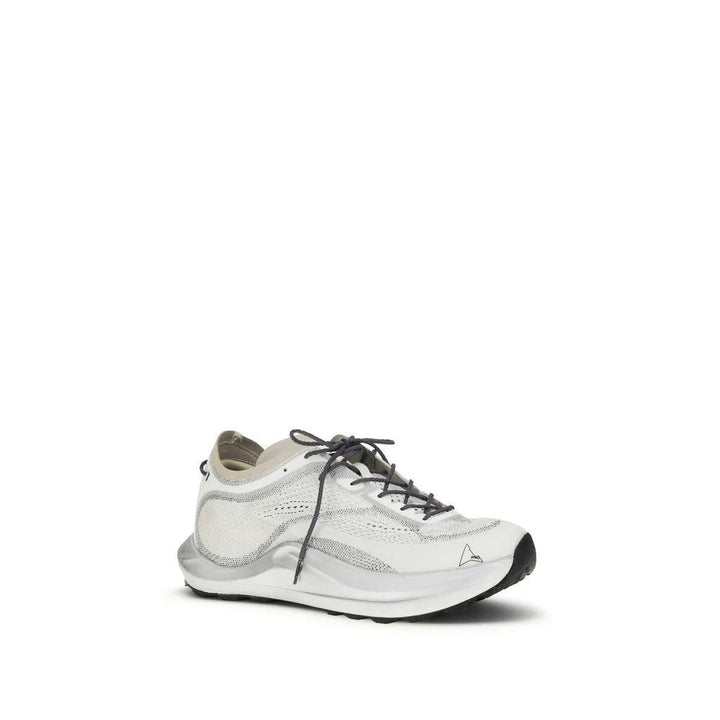 ROA White Fabric Athletic Sneakers