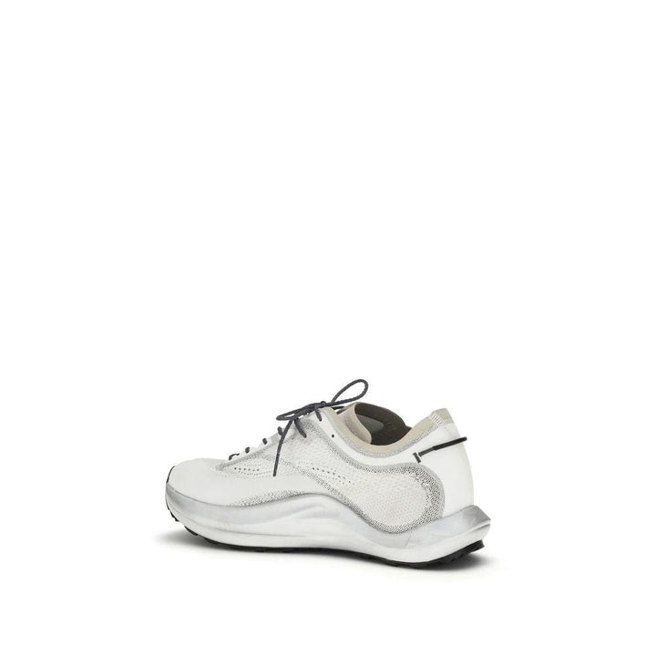 ROA White Fabric Athletic Sneakers