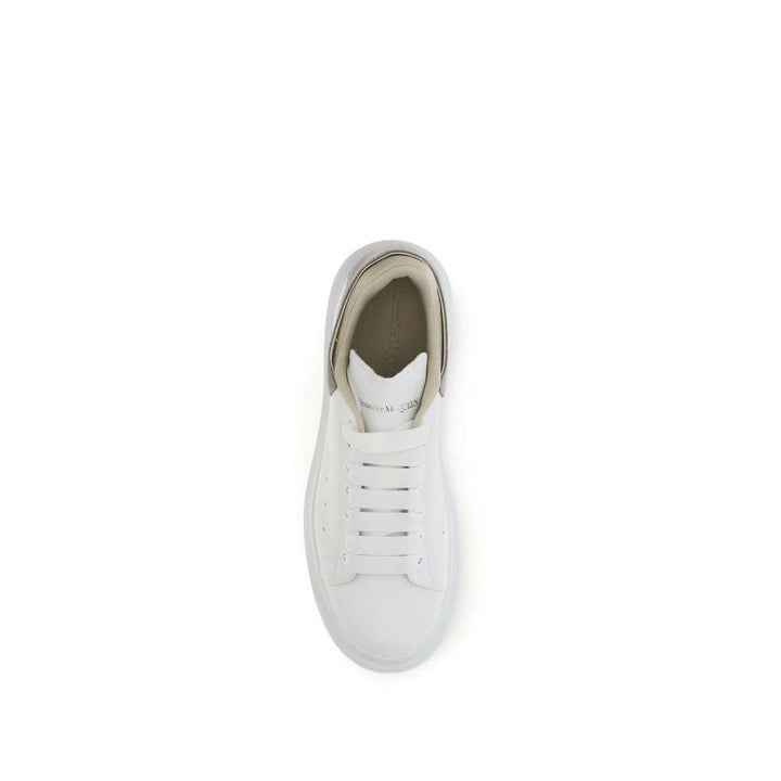 Alexander McQueen White Calf Leather Bos Taurus Chunky Sneakers