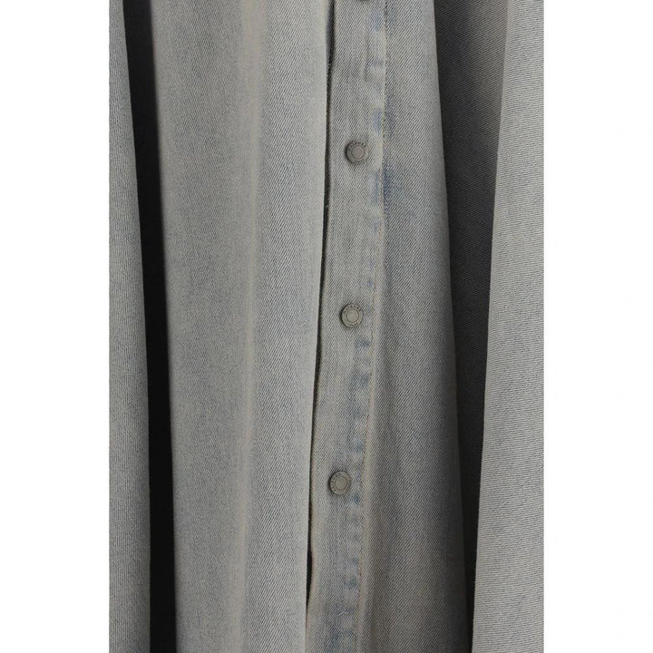 Haikure Blue Cotton Midi Skirt