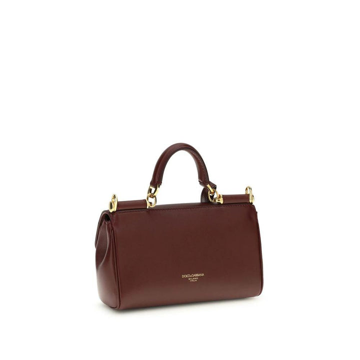 Dolce & Gabbana Brown Calf Leather Bos Taurus Handbag