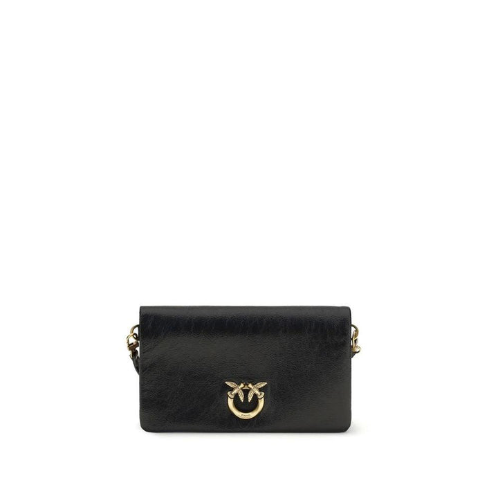 PINKO Black Goatskin Shoulder Bag