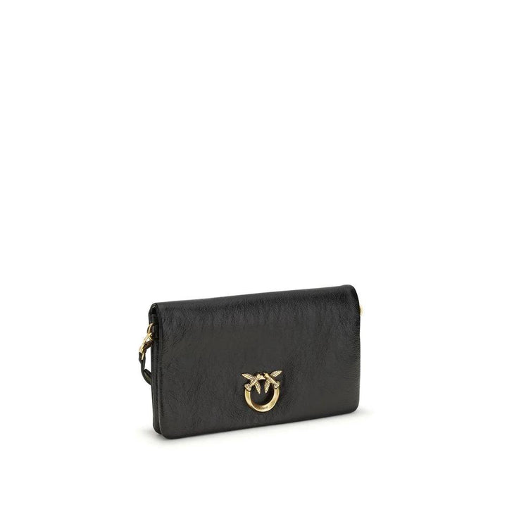 PINKO Black Goatskin Shoulder Bag