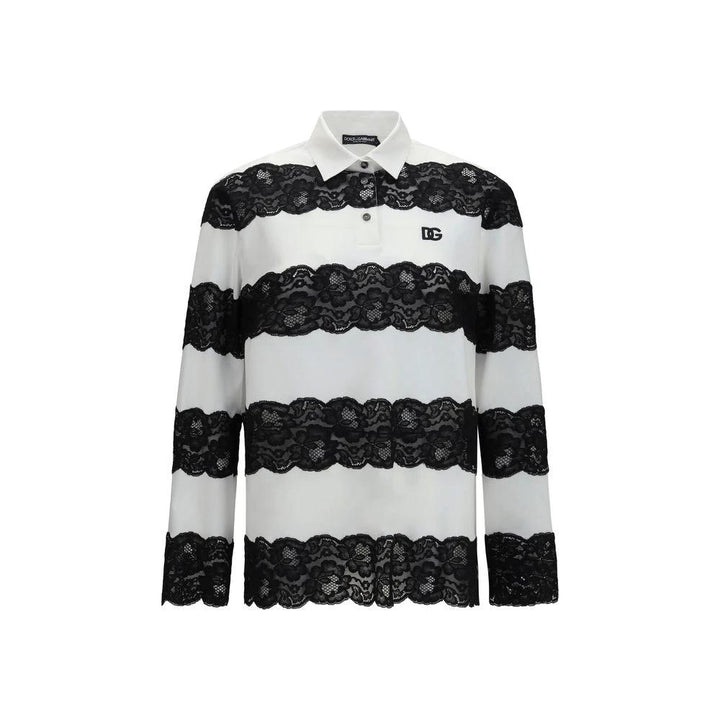 Dolce &amp; Gabbana White Cotton Polo Shirt