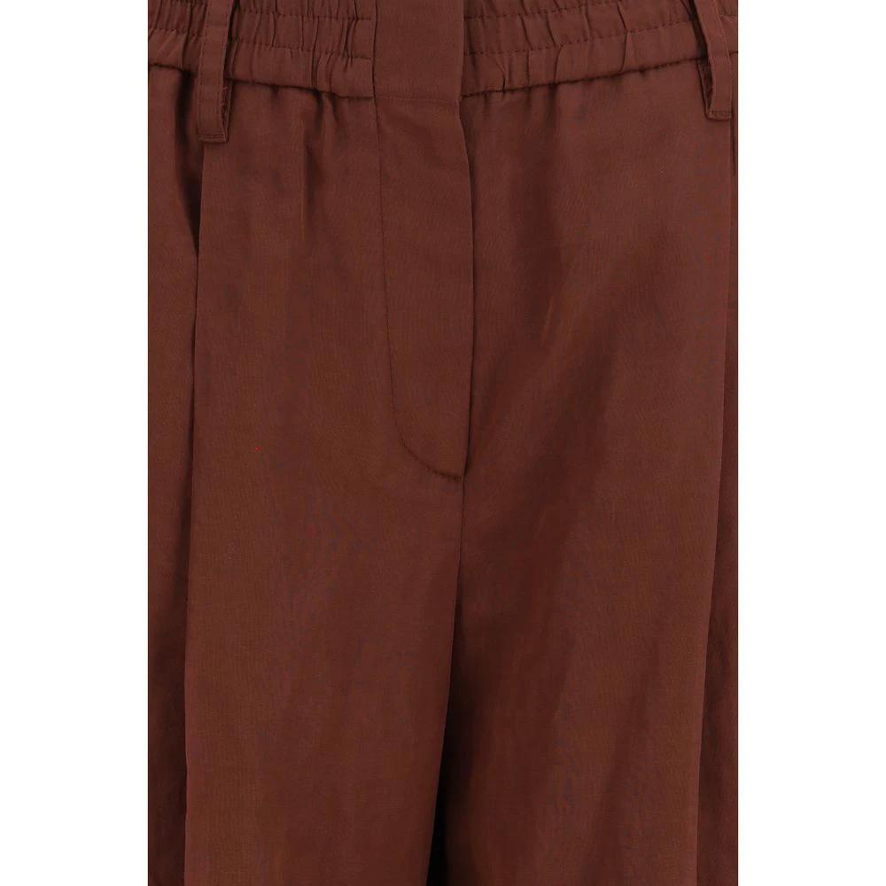 Brunello Cucinelli Brown Cotton Dress Pants