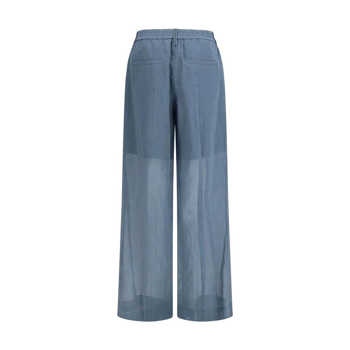 Brunello Cucinelli Blue Cotton Casual Pants