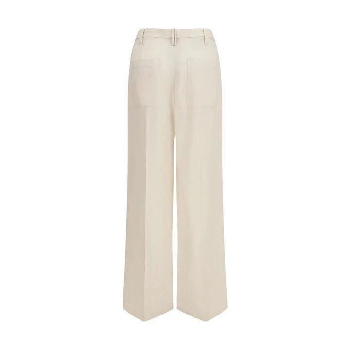 Brunello Cucinelli Beige Viscose Casual Pants