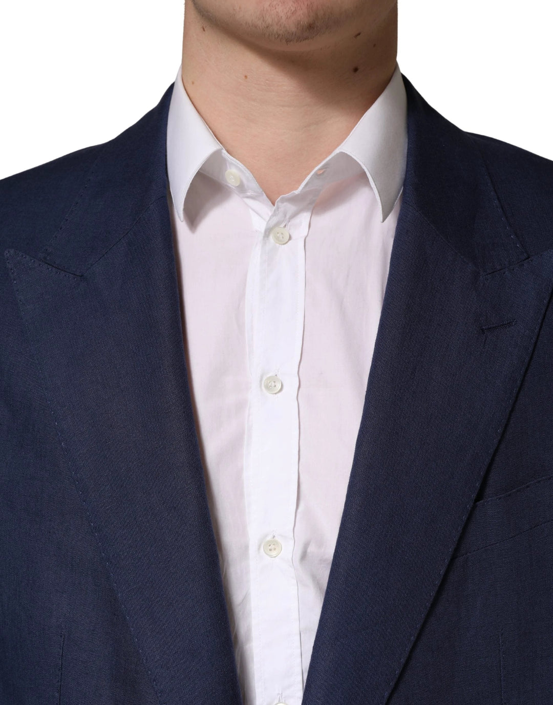 Dolce &amp; Gabbana Blue Single Breasted 2 Button Suit Jacket
