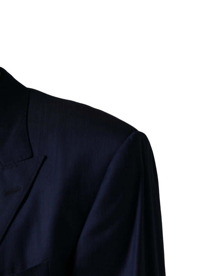 Dolce &amp; Gabbana Blue Single Breasted 2 Button Suit Jacket