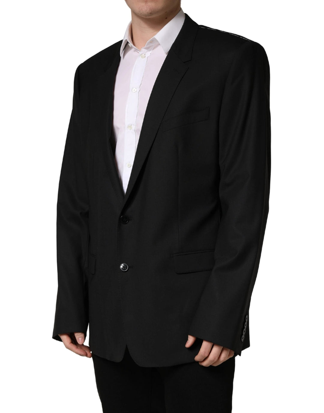 Dolce &amp; Gabbana Black Single Breasted 2 Button Suit Jacket