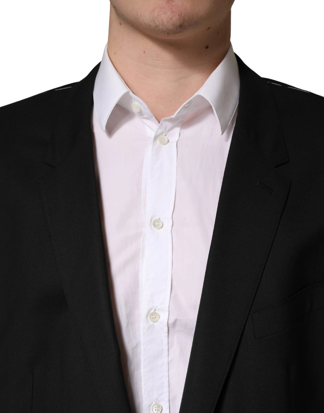 Dolce &amp; Gabbana Black Single Breasted 2 Button Suit Jacket