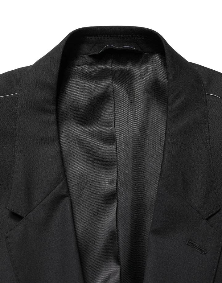 Dolce &amp; Gabbana Black Single Breasted 2 Button Suit Jacket