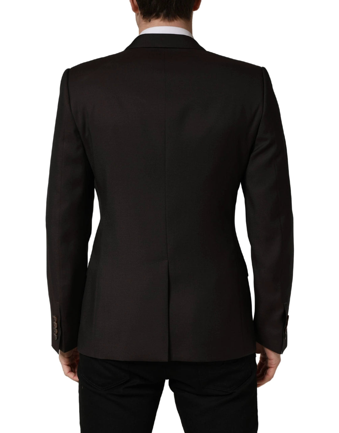 Dolce &amp; Gabbana Dark Violet Wool Double Breasted Suit Jacket