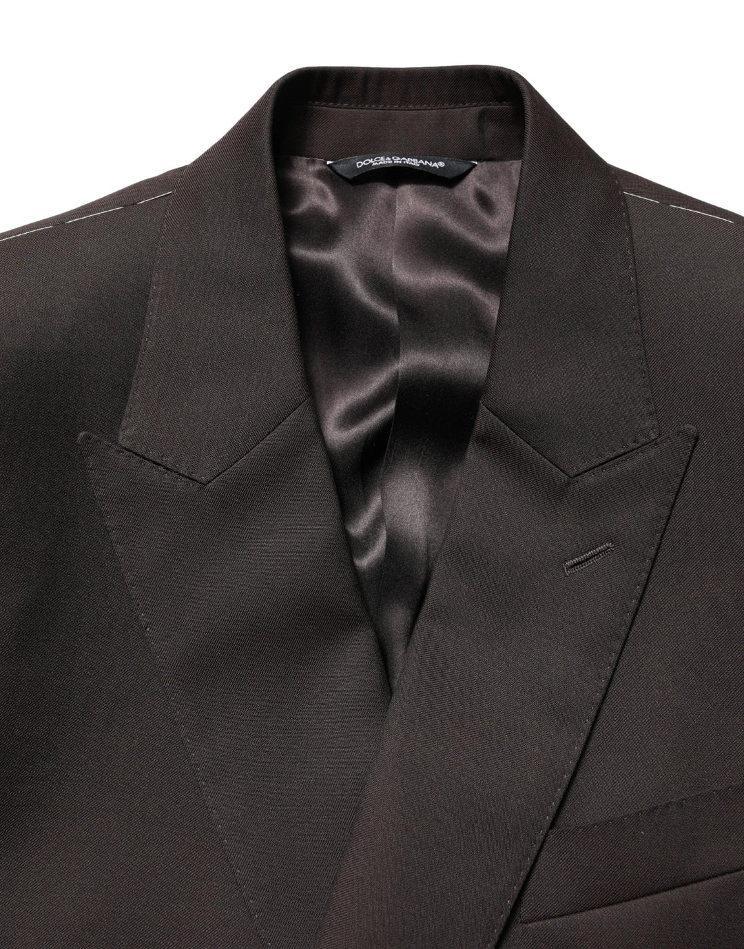 Dolce &amp; Gabbana Dark Violet Wool Double Breasted Suit Jacket