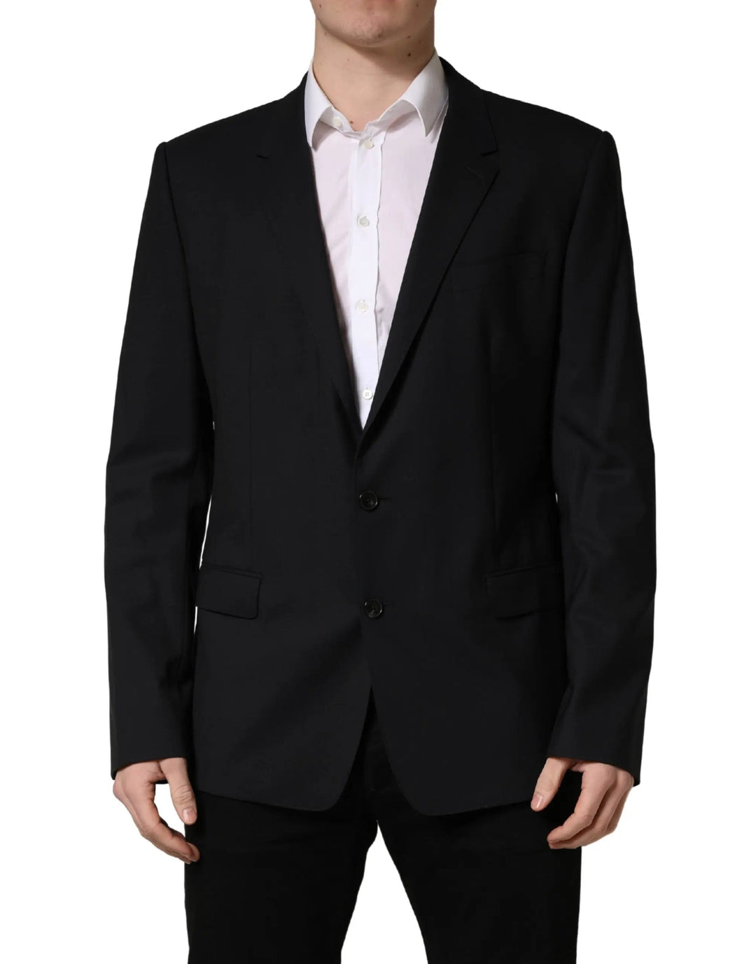 Dolce &amp; Gabbana Blue Single Breasted 2 Button Suit Jacket