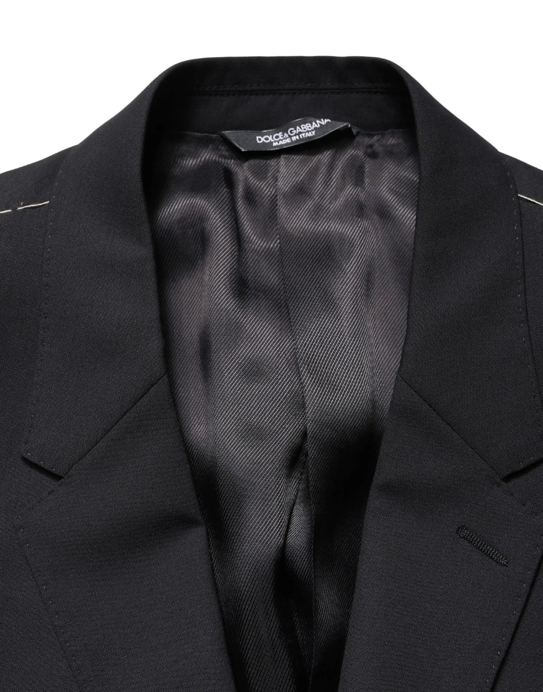 Dolce &amp; Gabbana Blue Single Breasted 2 Button Suit Jacket