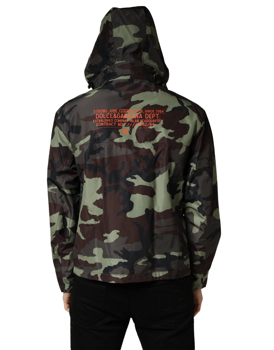 Dolce &amp; Gabbana Multicolor Camouflage Hooded Bomber Jacket