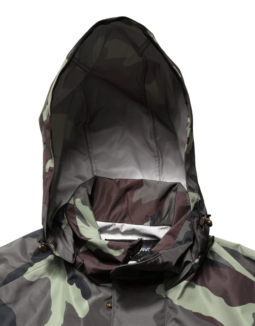 Dolce &amp; Gabbana Multicolor Camouflage Hooded Bomber Jacket