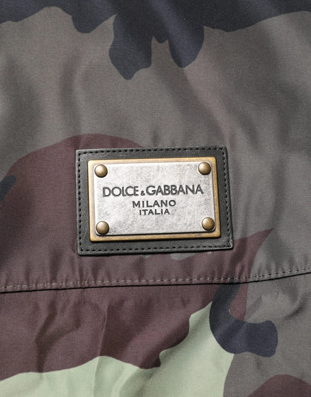 Dolce &amp; Gabbana Multicolor Camouflage Hooded Bomber Jacket