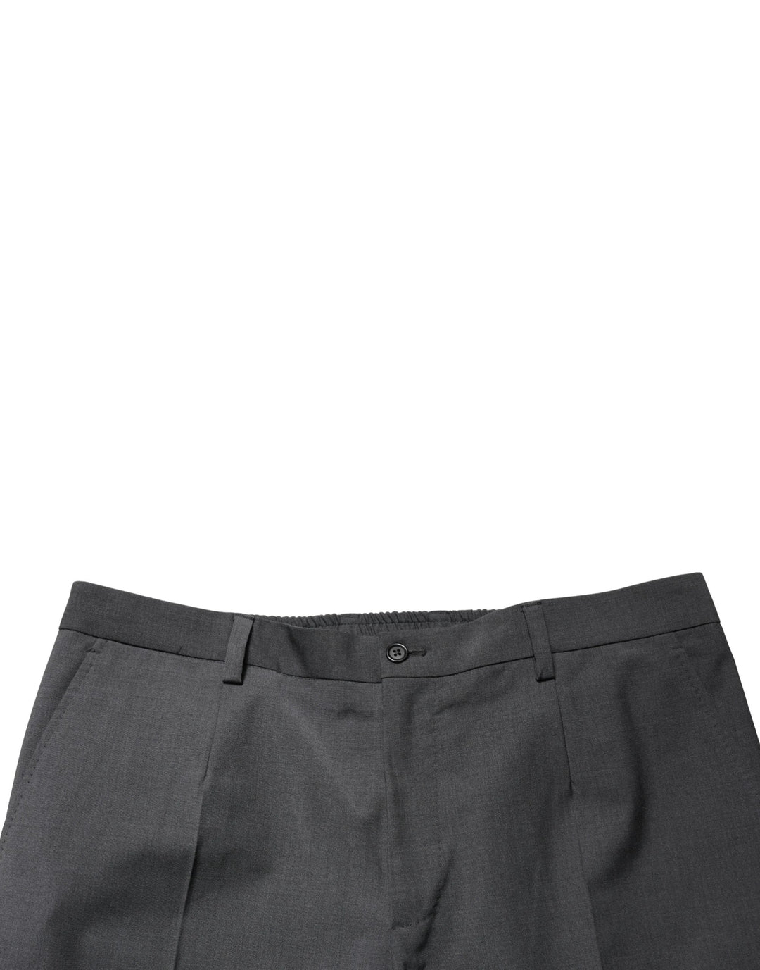Dolce &amp; Gabbana Dark Gray Wool Cropped Chino Trouser Pants