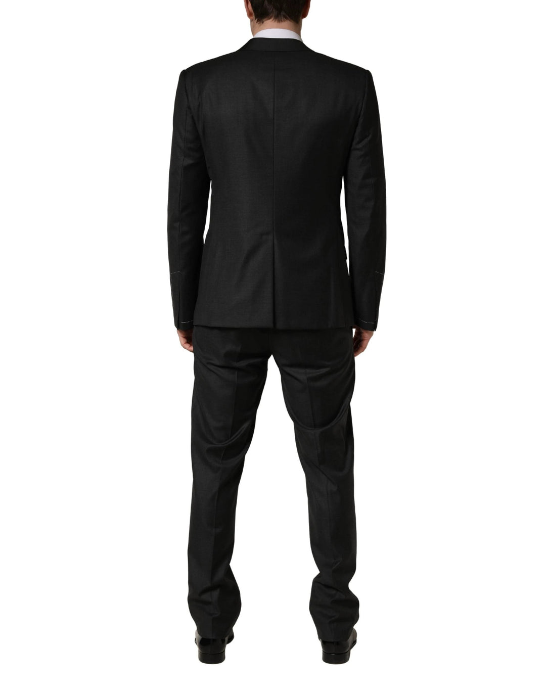 Dolce &amp; Gabbana Black Wool Slim Fit Formal 3 Piece Men Suit