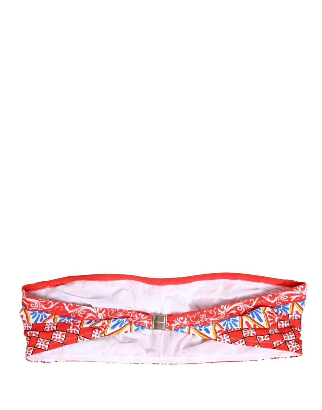 Dolce &amp; Gabbana Multicolor Carretto Bandeau Swimsuit Top Swimwear