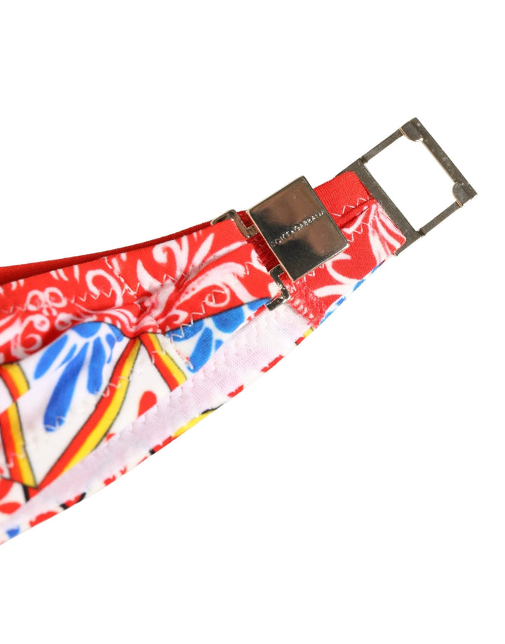 Dolce &amp; Gabbana Multicolor Carretto Bandeau Swimsuit Top Swimwear