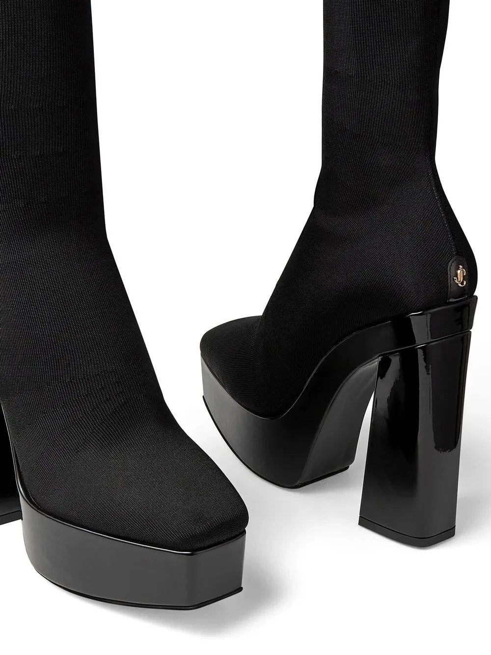 Jimmy Choo Black Fabric Over The Knee