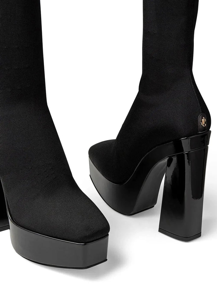 Jimmy Choo Black Fabric Over The Knee