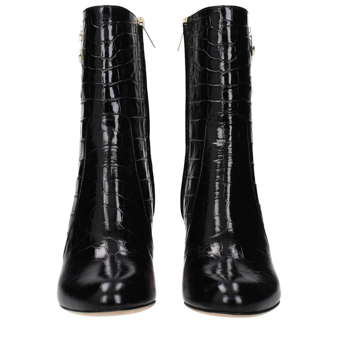 Jimmy Choo Black Leather Ankle Boots