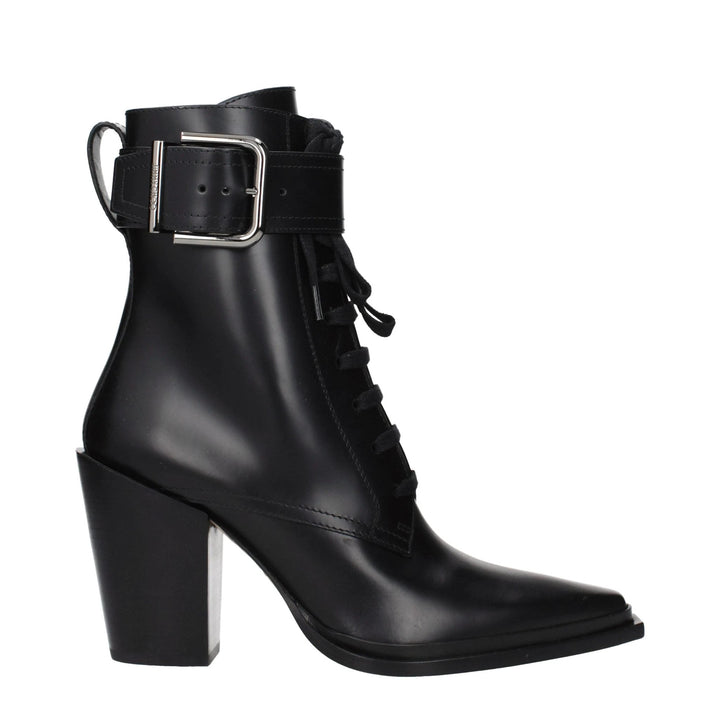 Jimmy Choo Black Leather Ankle Boots