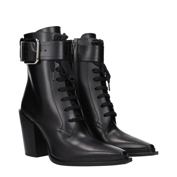 Jimmy Choo Black Leather Ankle Boots