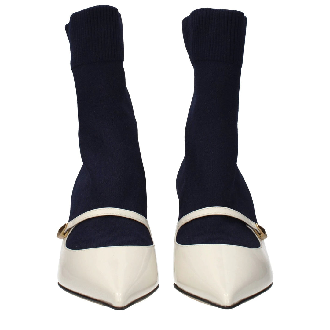 Jimmy Choo Blue Fabric Ankle Boots