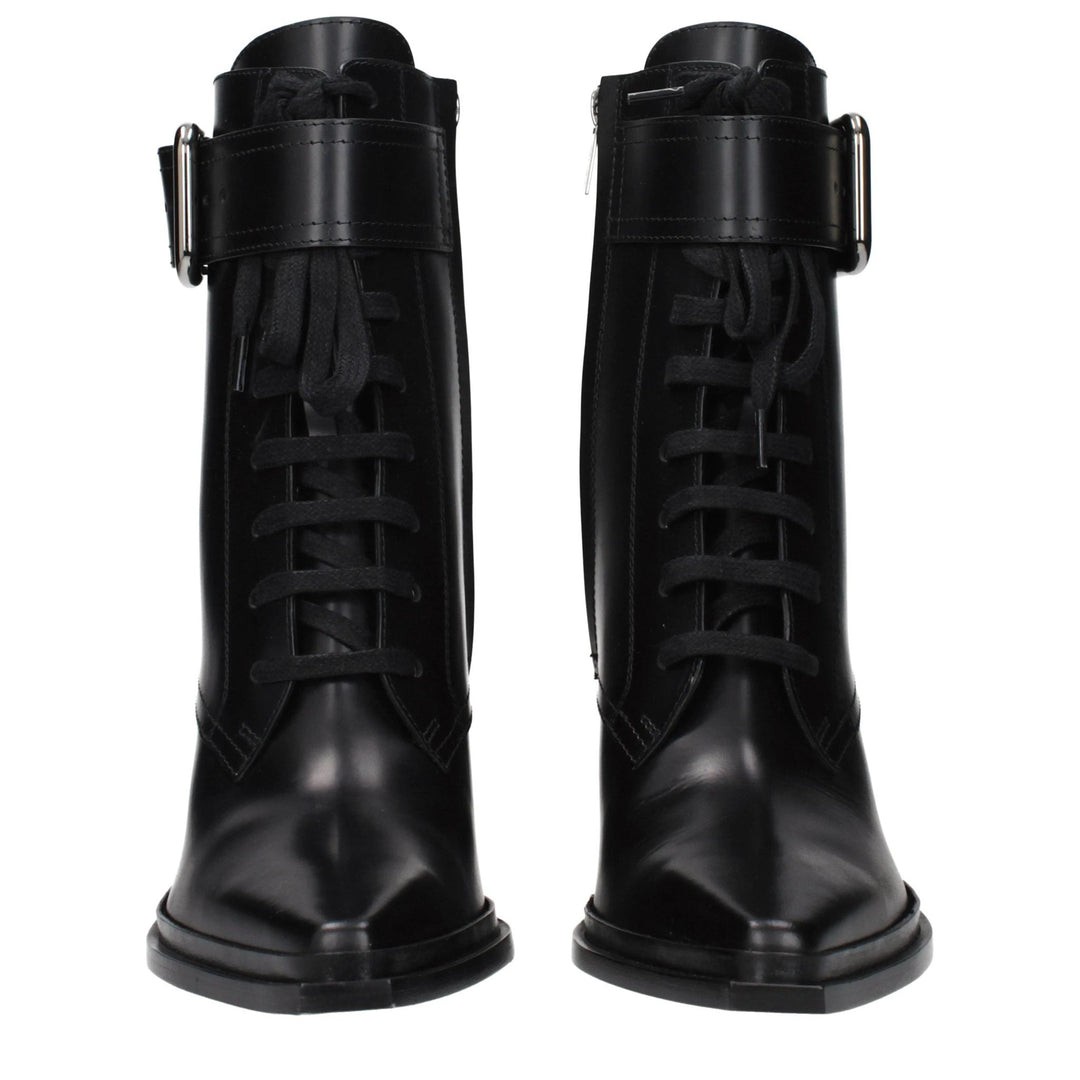 Jimmy Choo Black Leather Ankle Boots