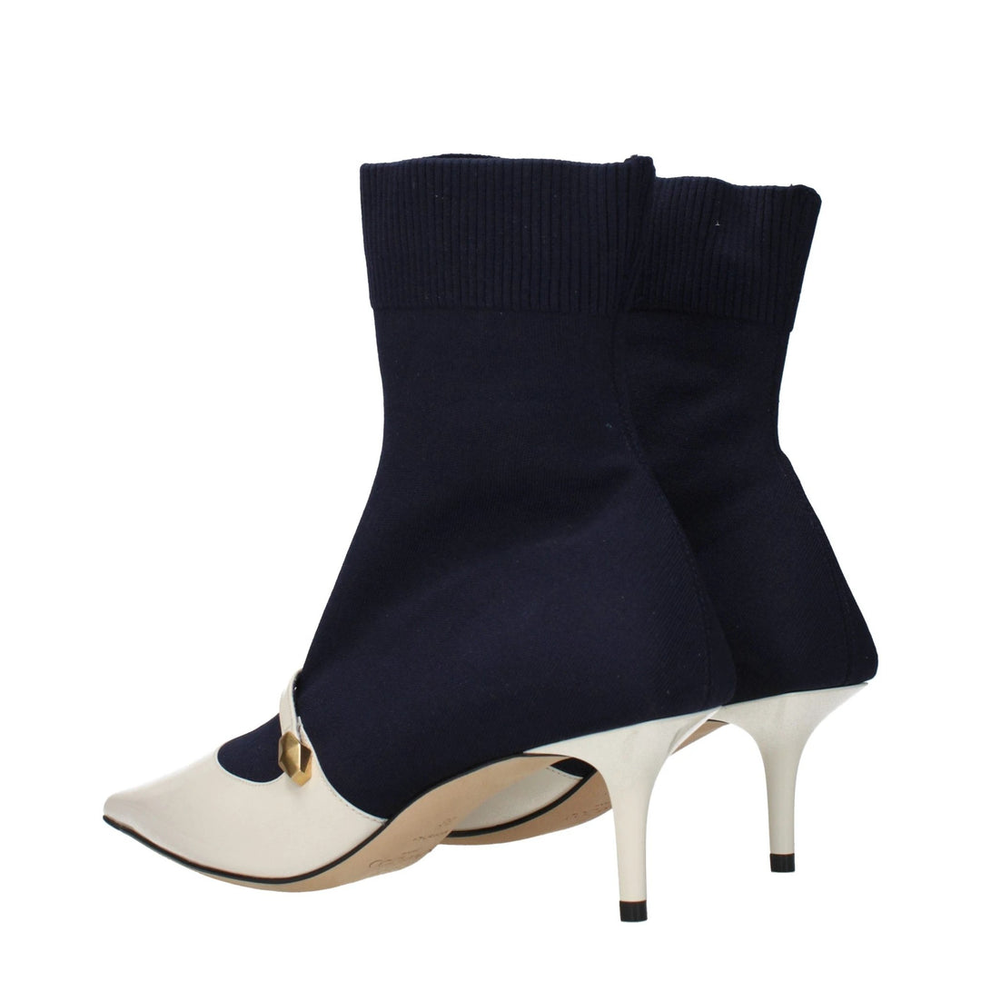 Jimmy Choo Blue Fabric Ankle Boots