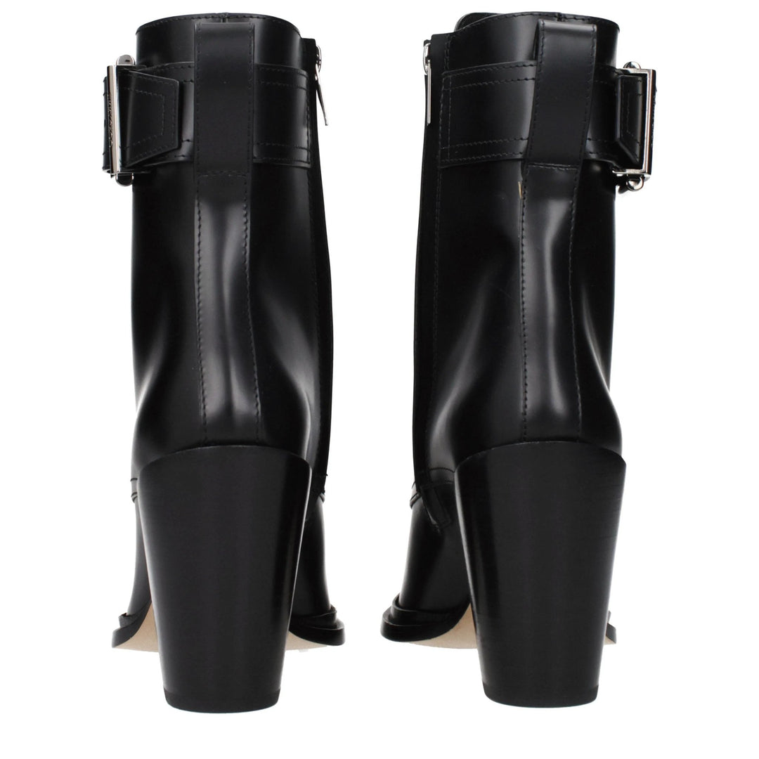 Jimmy Choo Black Leather Ankle Boots