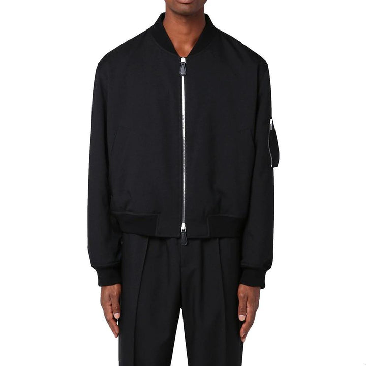 Jil Sander Black Polyester Bomber