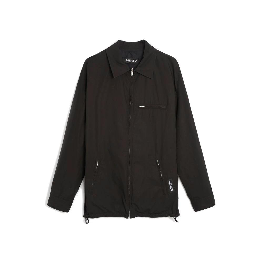Kenzo Black Cotton Full-Length Jacket