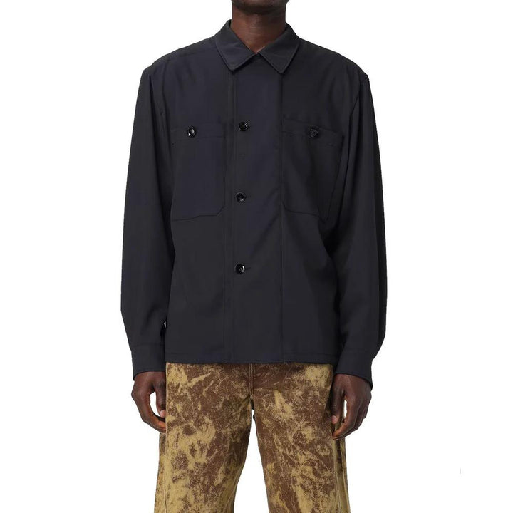 Lemaire Black Virgin Wool Coat