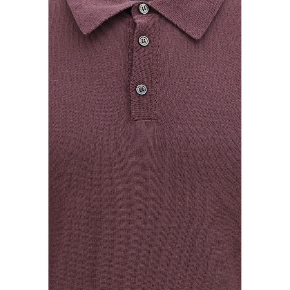 Roberto Collina Purple Cotton Polo Shirt