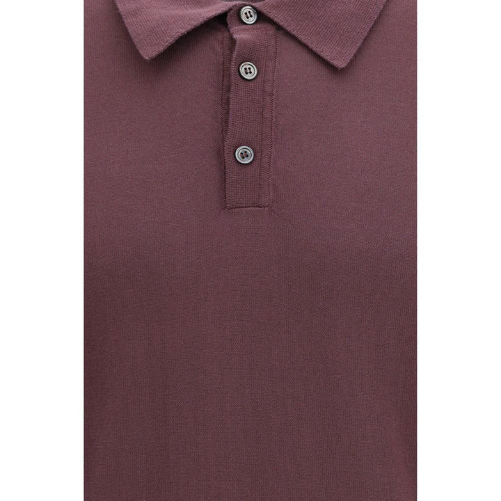 Roberto Collina Purple Cotton Polo Shirt