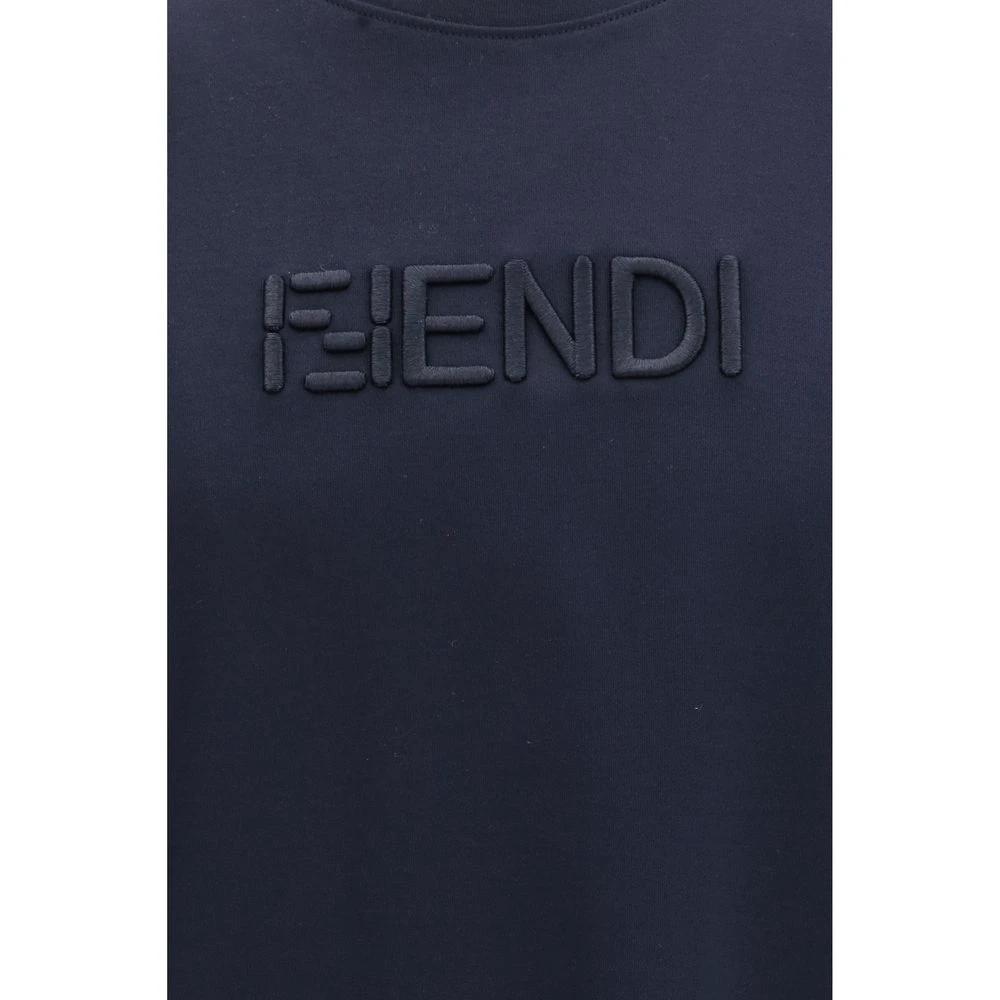 Fendi Blue Cotton T-Shirt