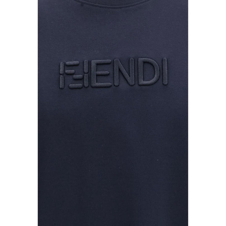 Fendi Blue Cotton T-Shirt