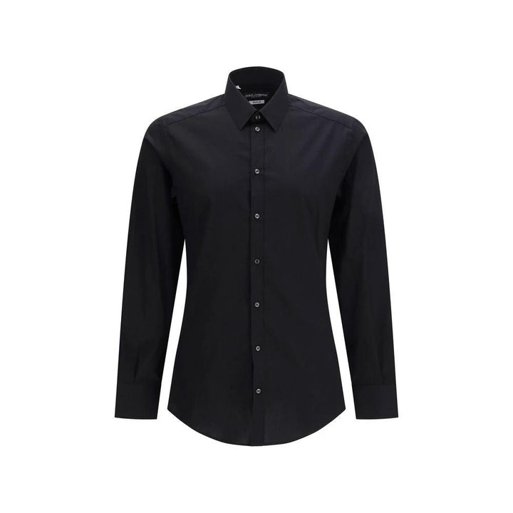 Dolce & Gabbana Black Cotton Dress Shirt