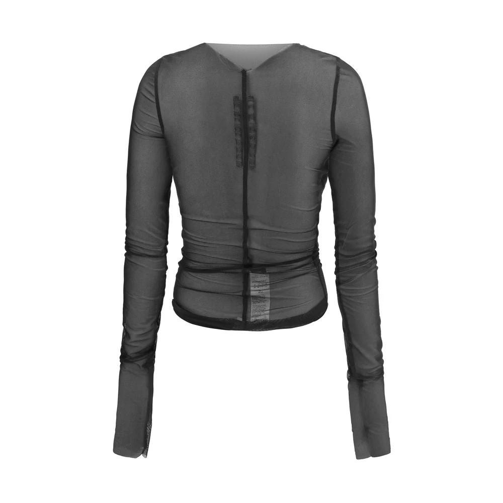 Rick Owens Black Nylon Blouse