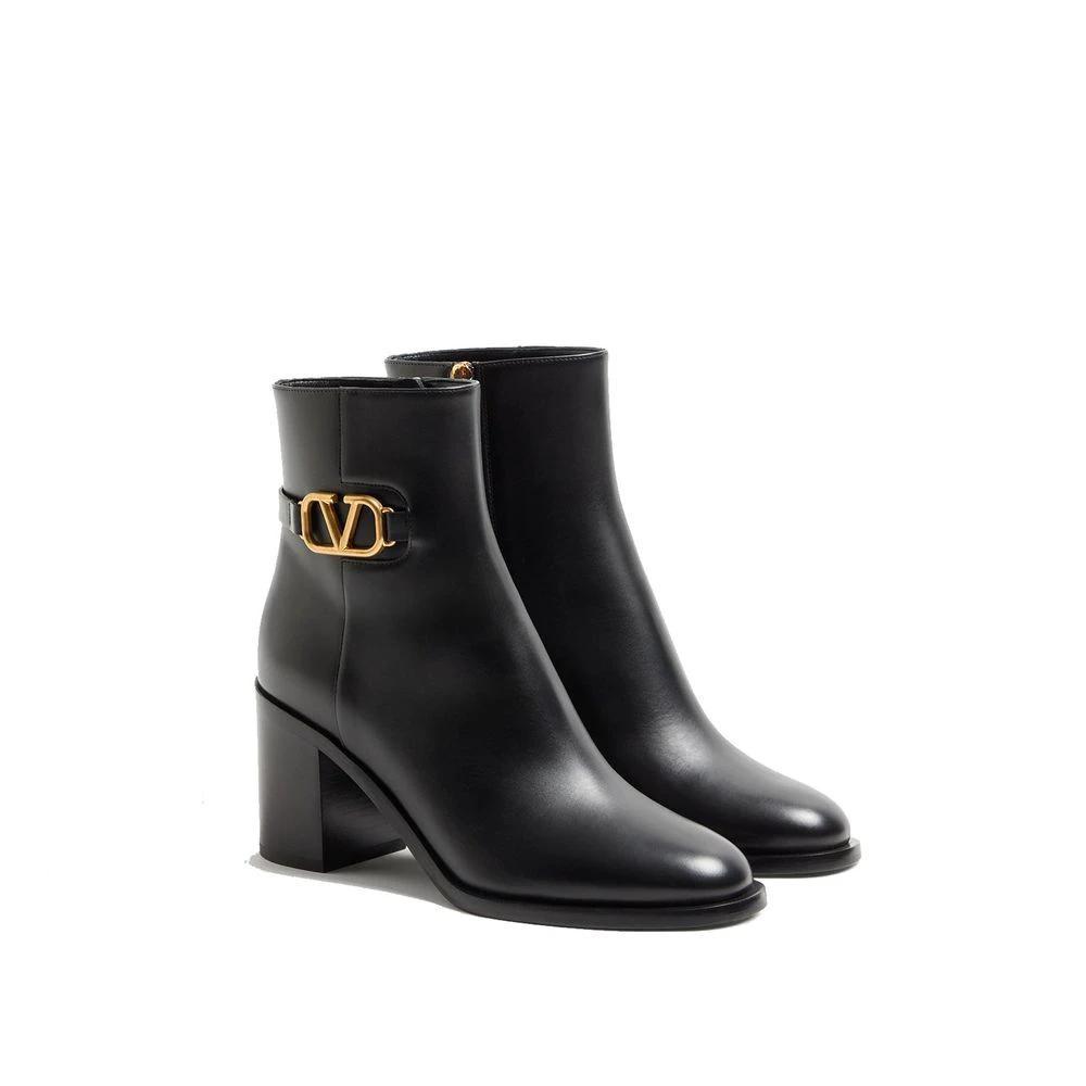 Valentino Garavani Black Calfskin Ankle Boots